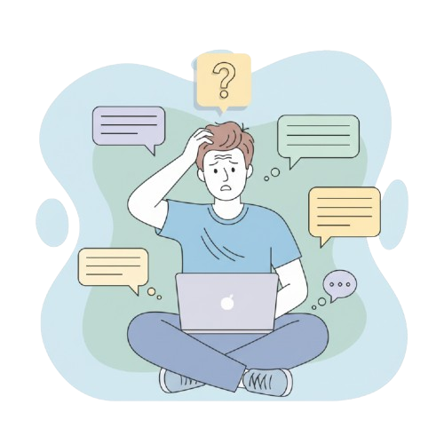 faq man scratching his head